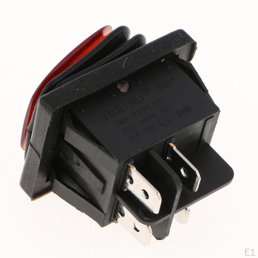 Lighted Rocker Toggle Switch Waterproof 12V