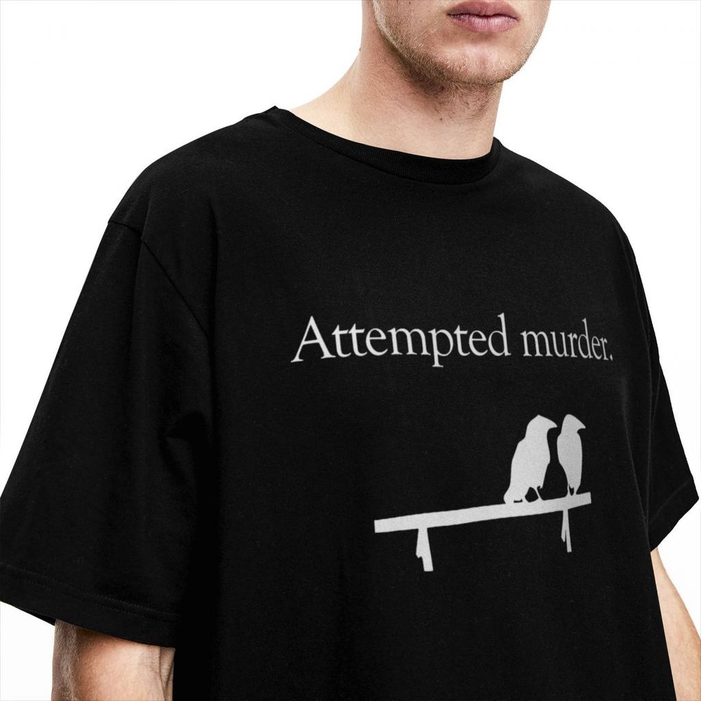 Men Women Attempted Murder Shirt Accessories 100% Cotton Tops T-shirt Vintage Tees Summer