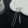 Style Cheongsam Hanfu For Girls Headwear Hair Fork U Shaped Hairpin Hair Accessories Bow Hair Stick