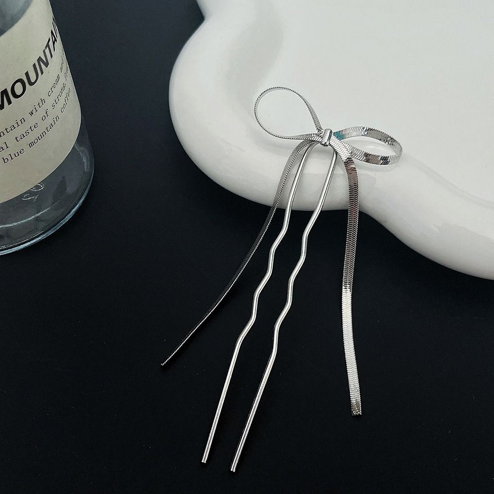 Style Cheongsam Hanfu For Girls Headwear Hair Fork U Shaped Hairpin Hair Accessories Bow Hair Stick