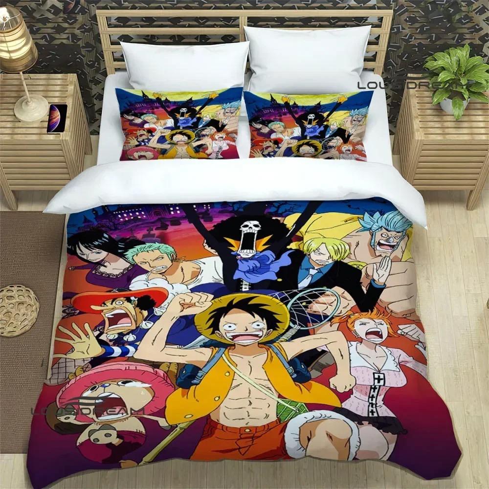 3D cartoon One P-Piece Σετ κρεβατιού εκλεκτά προμήθειες κρεβατιού σετ παπλωματοθήκη παπλώματος κρεβατιού σετ κρεβατιού πολυτελές δώρο γενεθλίων