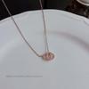 18K Gold Titanium Rhombus Clavicle Chain Necklace - Women’s Trendy Geometric Choker Pendant