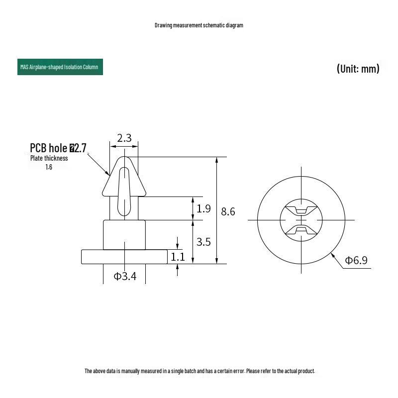 Nylon-Einrast-Leiterplatten-Abstandshalter Isolierender Stützpfeiler