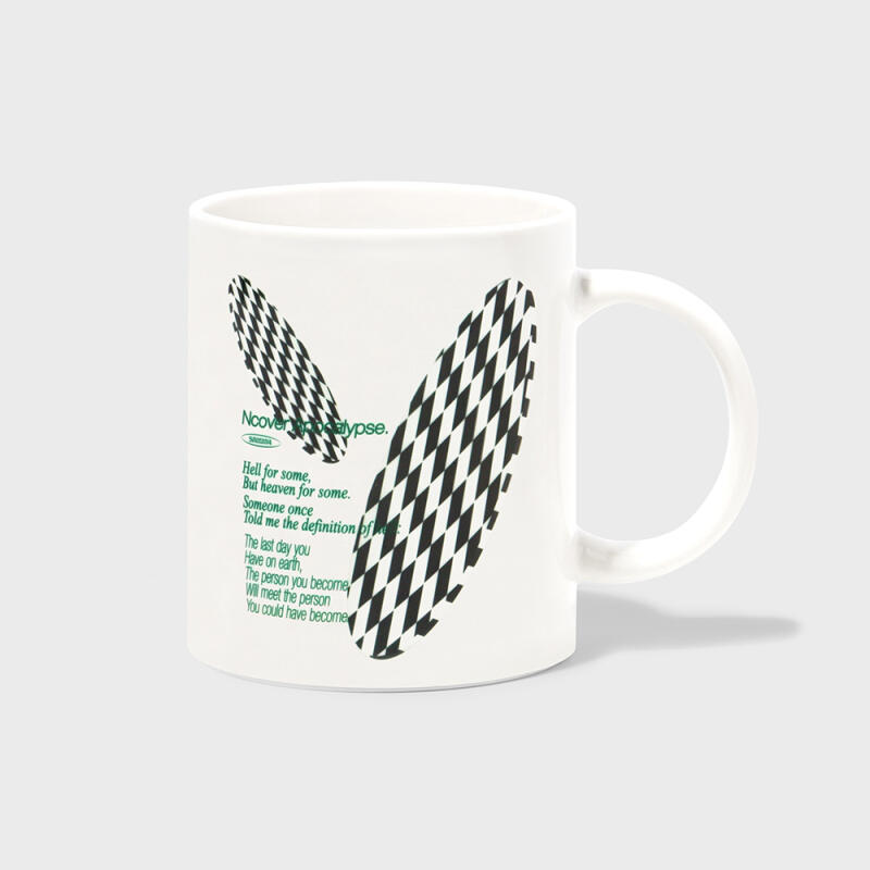 CHECKER TEXT-WHITE (Mug) FREE