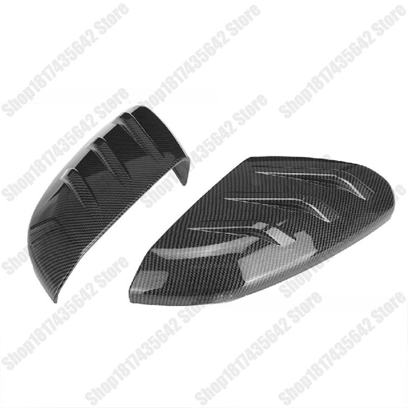 2pcs For Honda Civic 10th 2016-2020 Carbon Fiber Pattern Rear View Side Mirror Cover Cap Wing Trim Shell Sporty Modification Par