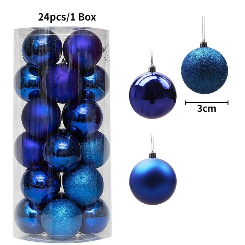 24/36pcs Christmas Ball Christmas Tree Decoration Ornaments for Home Decor Halloween New Year Navidad Pendant Ball Accessories