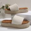 Fashion 2025 New Summer Women's Outdoor Platform Casual Round Toe Sandals Plus Size Simple Design Ladies Slippers for Daily Hot Sale