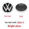 140mm Car Front 122mm Rear Trunk Emblem Grille Lid Logo Badge and Accessories For VW Golf 8 Car Modification Upgrade Accessories Zl1