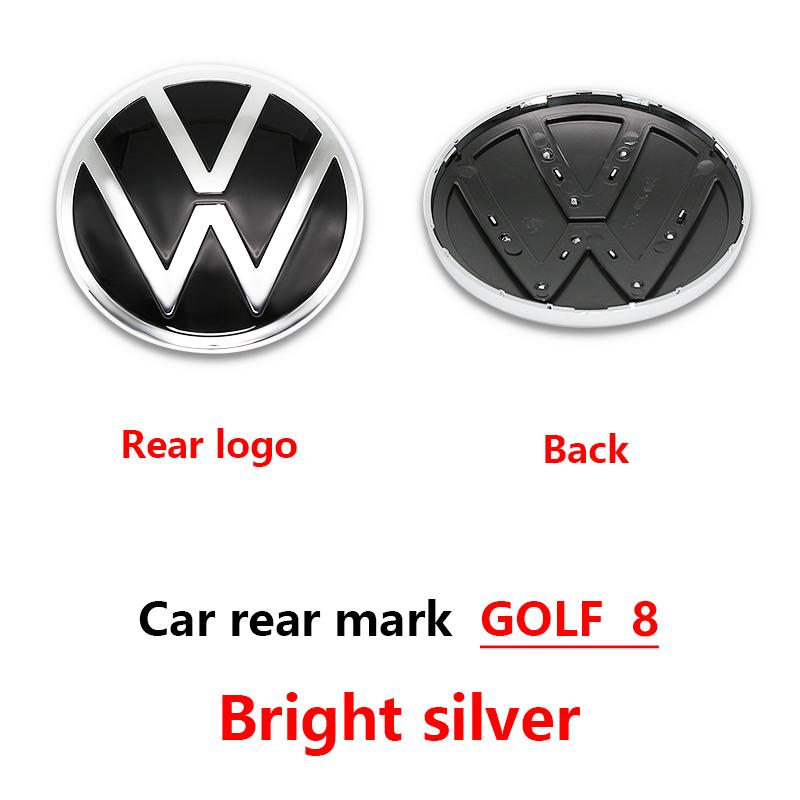 140mm Car Front 122mm Rear Trunk Emblem Grille Lid Logo Badge and Accessories For VW Golf 8 Car Modification Upgrade Accessories Zl1