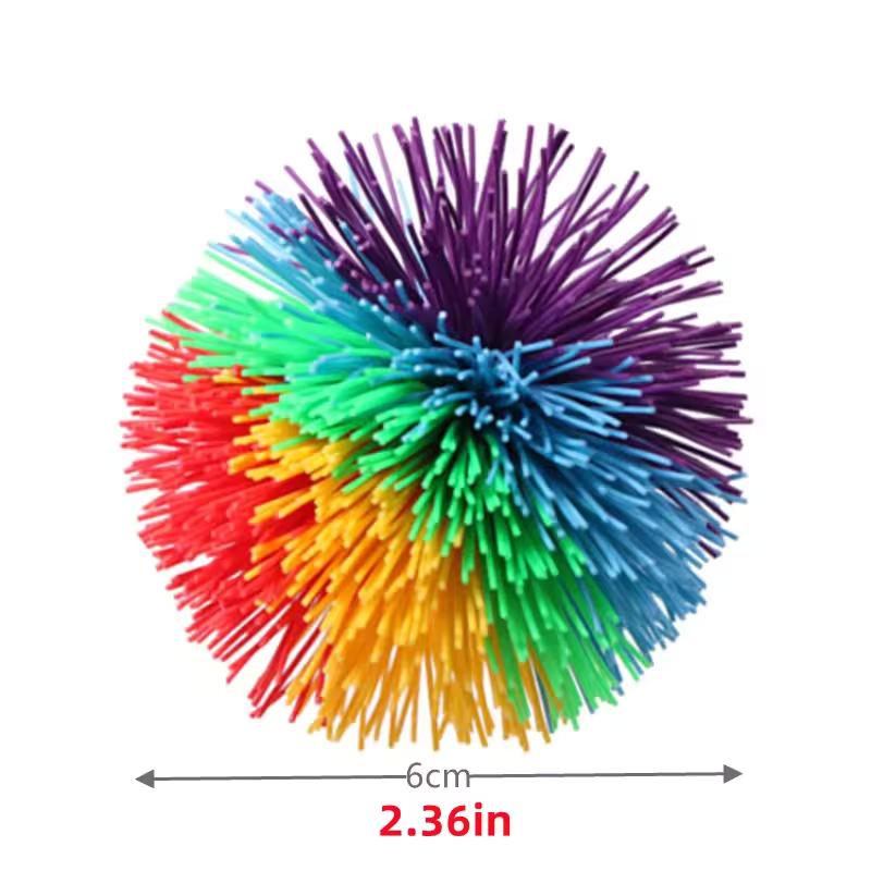6/8/10cm Colorful Rubber Wire Jugging Ball Toy - Kids Anti-Stress Stretchy Ball Children's Novelty Funny Rubber Toy For Kids