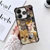 Crying Cats Combine Memes Plating Phone Case For Xiaomi Redmi Note 14 15 Pro Plus 13 12 11 11S 11T 10 9S 9 5G Anti-Fall Airabag