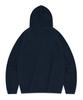 COVERNAT Herringbone Zip-Up Hoodie Navy