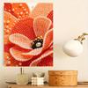 Elegant Framed Pearl Art DIY Set with Vibrant Orange Poppy Flower 5D Sparkling Bead Canvas Painting Ready to Display Romantic Home Decor Gift