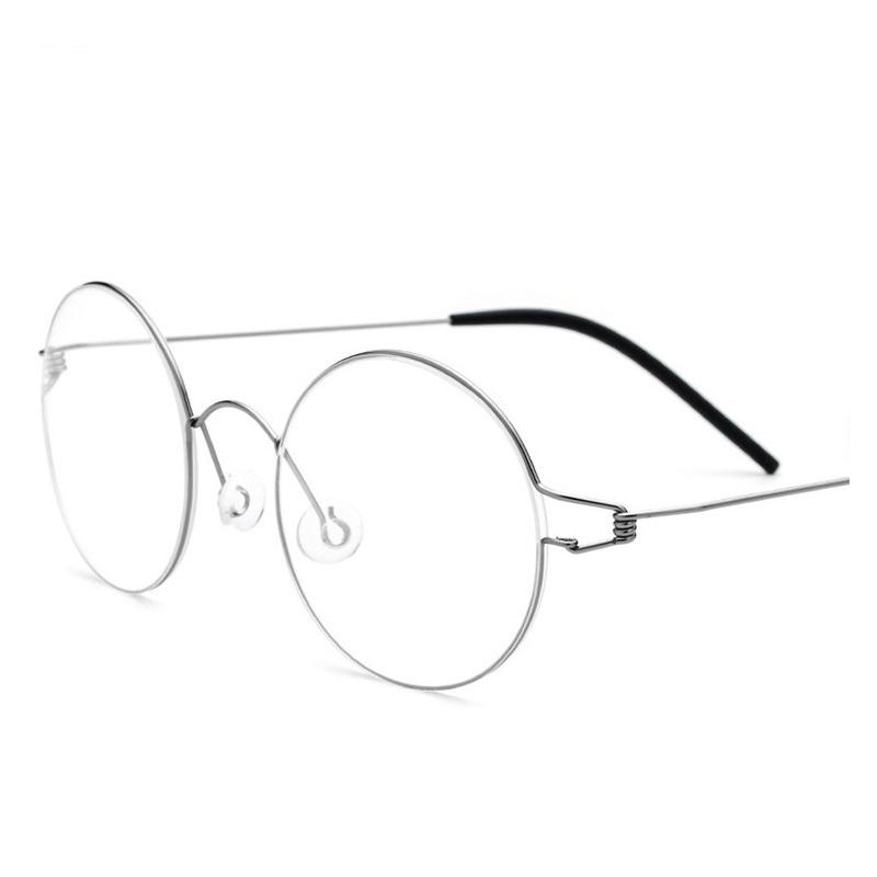Denmark Brand Same Design Screwless Frame Women Men Round Titanium Alloy Glasses Korean Business Ultralight Eyewear