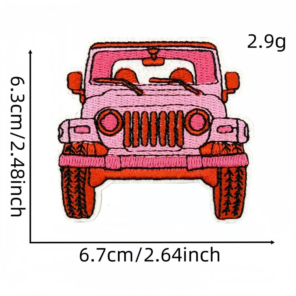 Cartoon Pink Series Embroidered Patch Bowknot Flower Applique Clothing Accessories with Hot Melt Adhesive