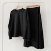 Shop   Women Daily T shirT Long skirT seT Black Ara wseT 3022
