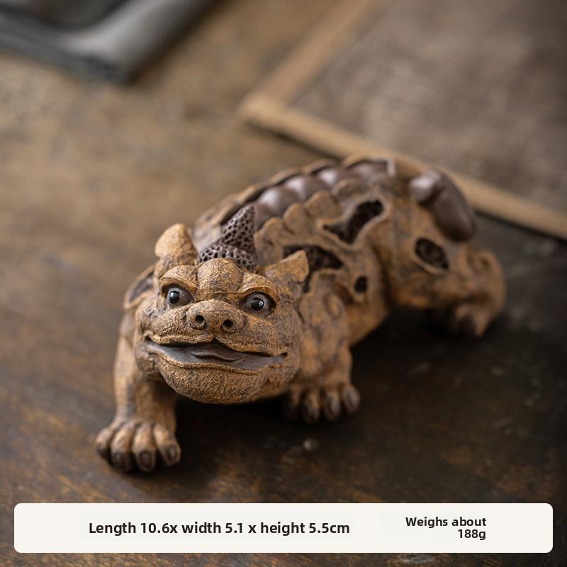 

Yixing Purple Clay Tea Pet Bark Pixiu Ornament Tea Set Accessories Home Decoration Crafts Handmade Tea Play