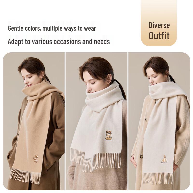 JIUMU Women's Pure Wool Scarf & Shawl