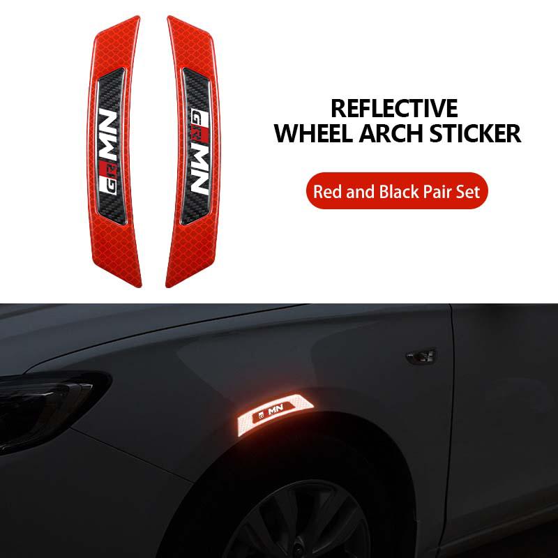 For Toyota Car Reflective Warning Sticker Wheel Eyebrows Sticker Wheel Reflector Strip Accessories Crown Yaris Corolla Prius