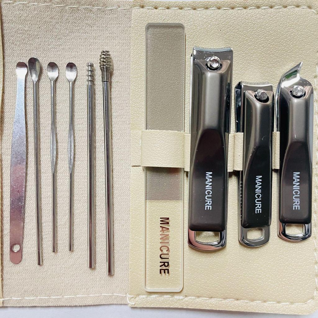 Precision German Nail Clippers Set: Men's & Women's Home Manicure Tools with Angled Nail File