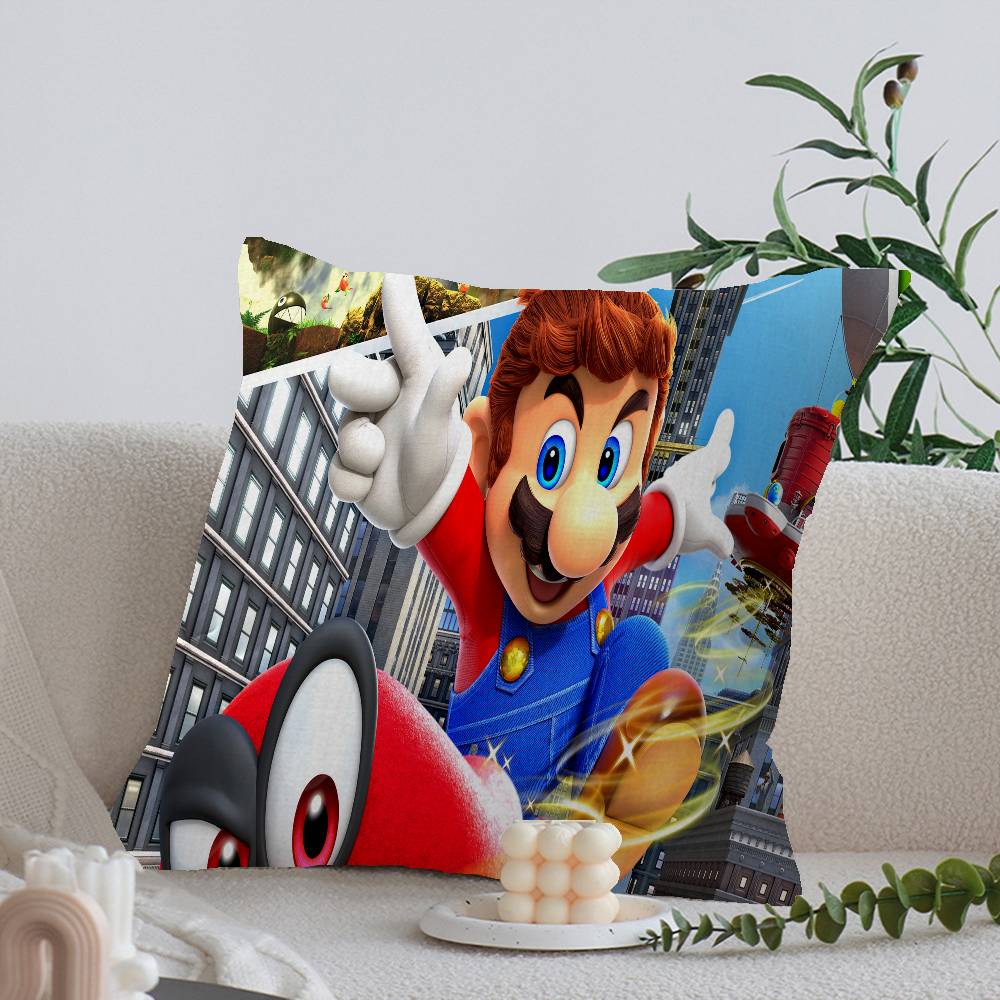 Super Game M-Marios Pillow Cover for Bedroom Room and Living Room Sofa Decorative Cushion Cover