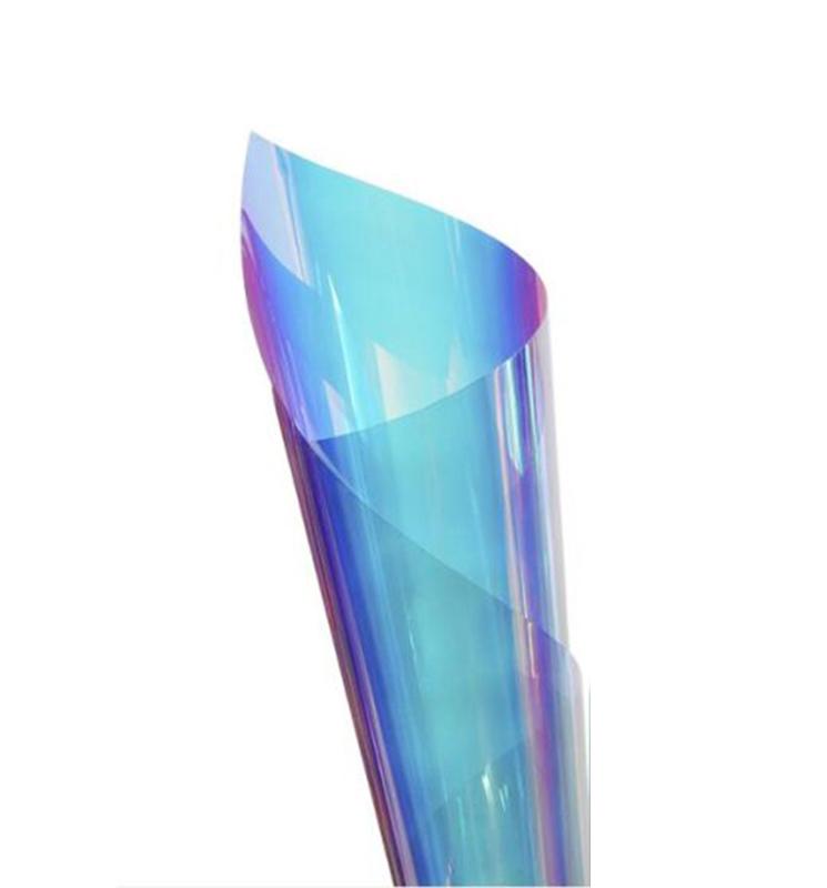 

Декоративная переливающаяся оконная пленка, самоклеящаяся стеклянная пленка, эффект радуги хамелеона для домашнего декора, самодельная дихроичная оконная наклейка 40x100 cm