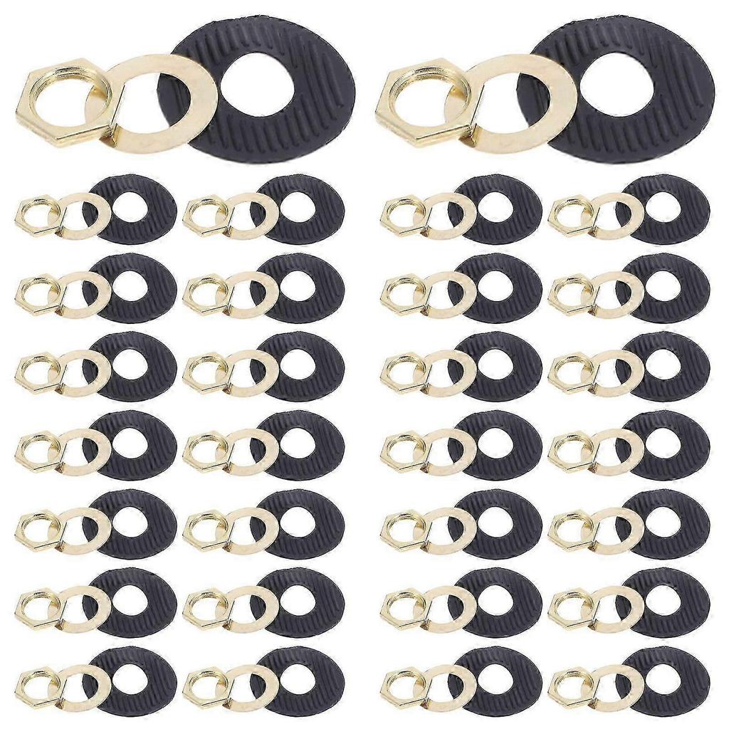 30 Sets Clock Making Kit: Quartz Clock Movement Kit - Diy Repair Accessories With Washers Nuts And Gaskets For Wallclock Replacement