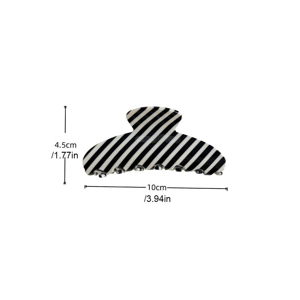 Fashion Korean Style Striped Hair Claw Large Geometry Acetate Claw Clip Crab Clip Headwear Acetic Acid Shark Clip Girls