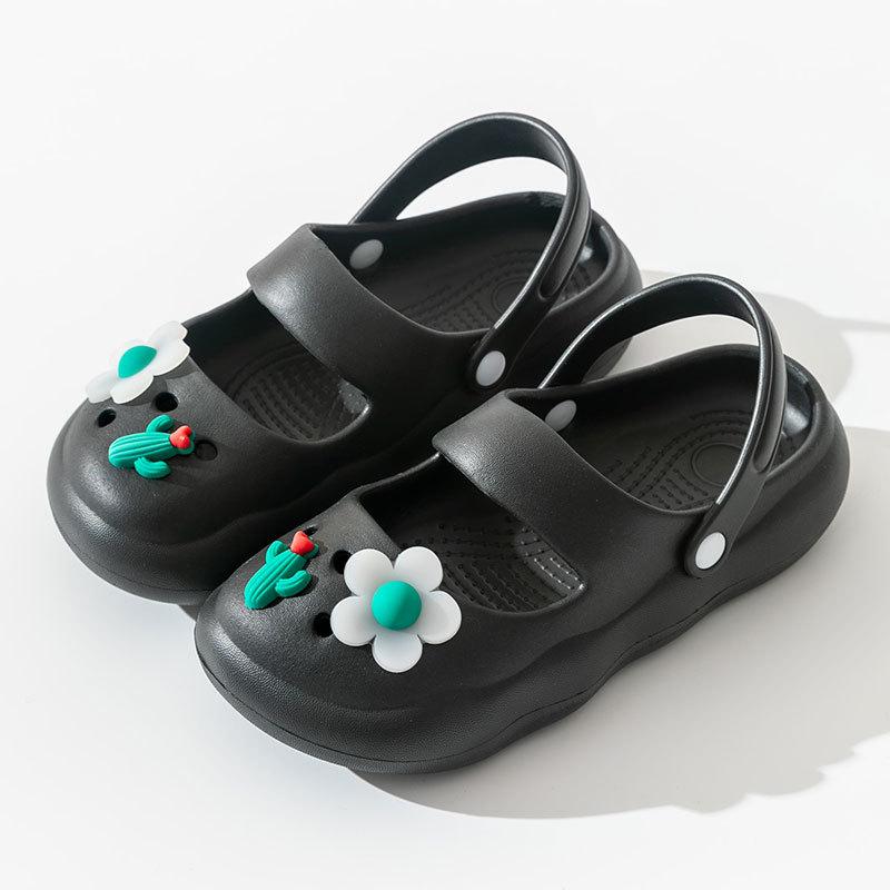 Modne Urocze DIY Letnie Kapcie Damskie Modne Drewniaki Miękkie EVA Lekkie Buty Ogrodowe Dziewczęce Domowe Uliczne Klapki Sandały na Platformie