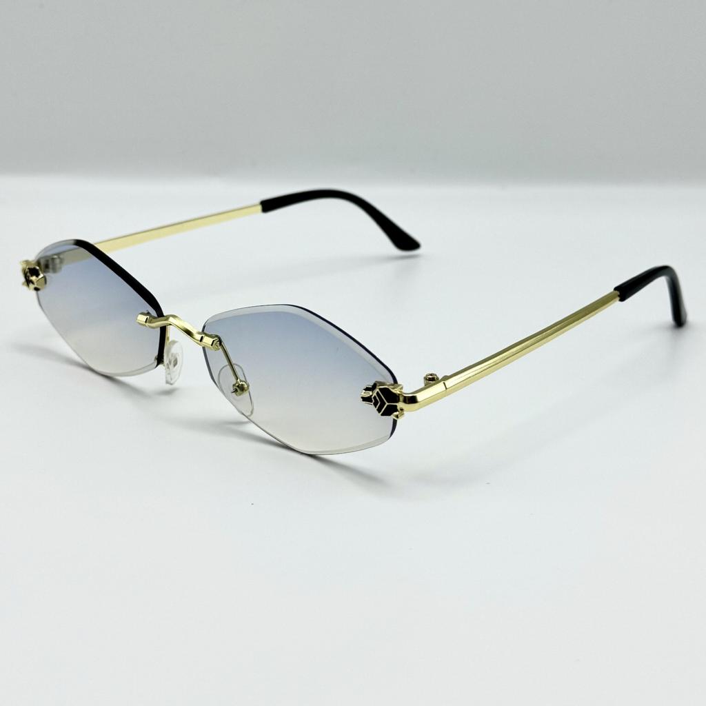 Fashion Small Polygonal Sunglasses For Women Luxury Rhombus Sun Glasses Woman Vintage Metal Shades Eyewear Lunette Soleil Femme