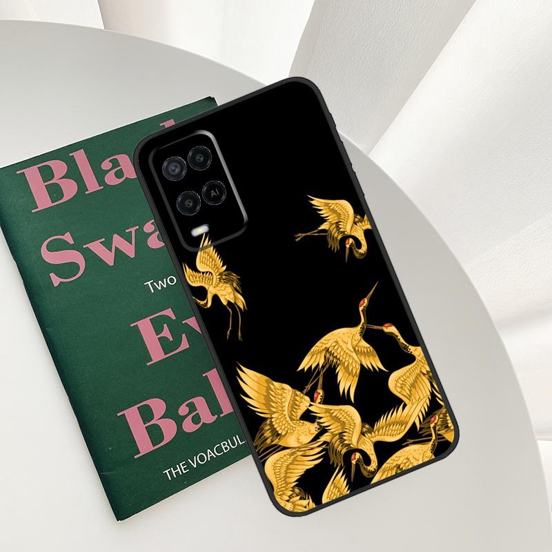 Japanese Style Art Case For Oppo A52 A72 A76 A96 A54 A74 A94 A54S A57S A58 A78 A98 A57 A77 A15 A16 A17 Cover