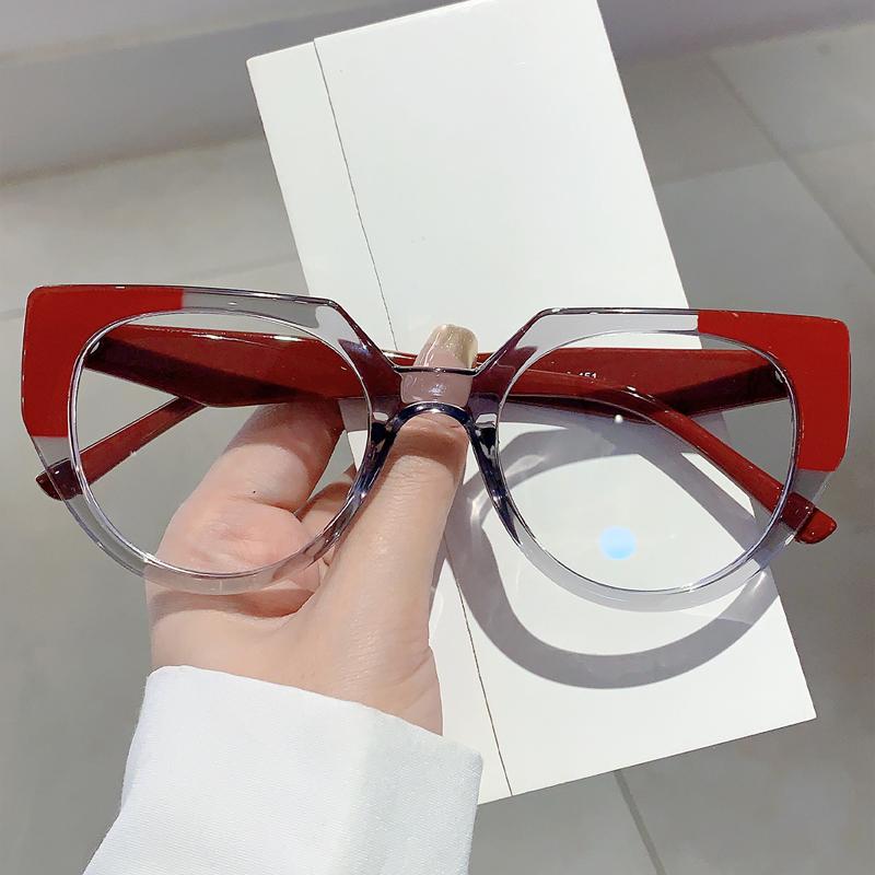 Oversized Women Eyeglasses Frames New In Simple Multicolor Eyewear Trendy Luxury Design Non-prescription Spectacles