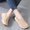 Women's Platform Loafers Moccasins Casual Slip on Thick Sole Height Increase Shake Shoes for Mother Plus Size
