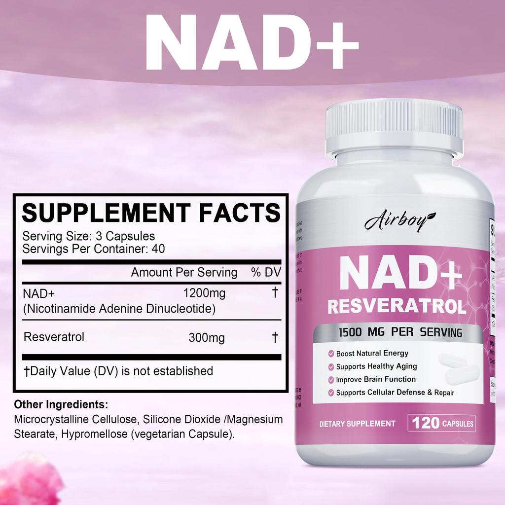 Nad+ 1200mg + Resveratrol 300 mg Antioxidans