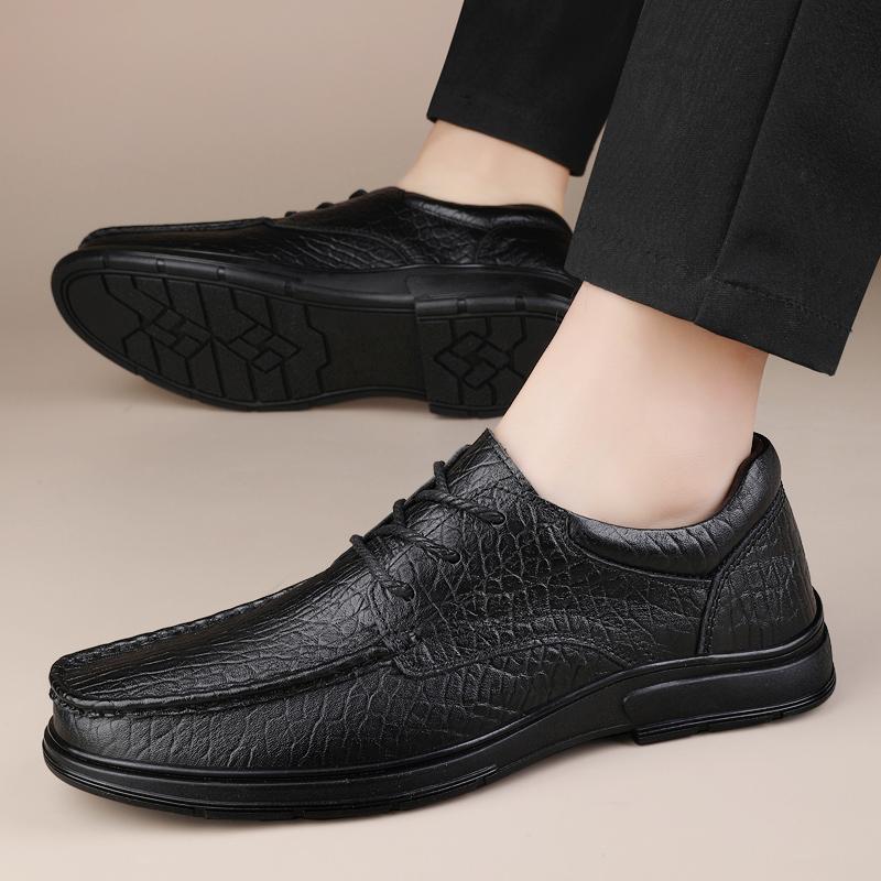 Spring New Luxury Brand Business Loafers Shoes Mens Classic Genuine Leather Slip-On Driving Shoes Casual Moccasins Office Shoes
