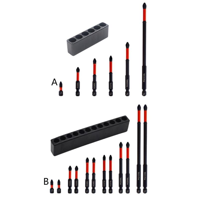 6/12Pcs Alloys Steel Shockproof Magnetic Screwdriver Bit with Anti Slip Feature for Home and Professional Applications