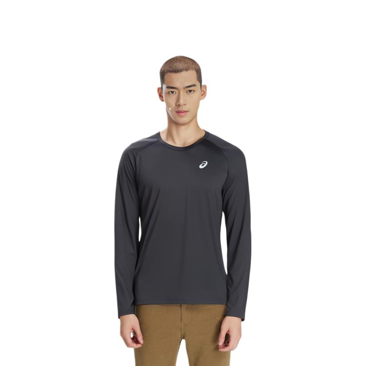 ASICS T Shirts Men's Black Crew Neck Moderate 2011D047-001