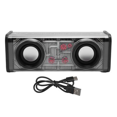 Bluetooth Speaker with Colorful Lights Bluetooth 5.3 Desktop Subwoofer Portable Wireless Speaker