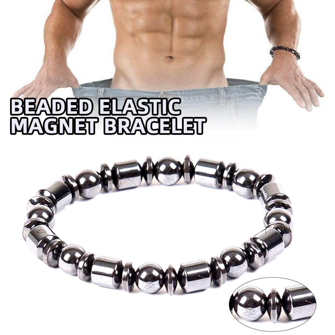 

Tingml Weight Loss Black Stone Magnetic Therapy Round Bracelet Health Care