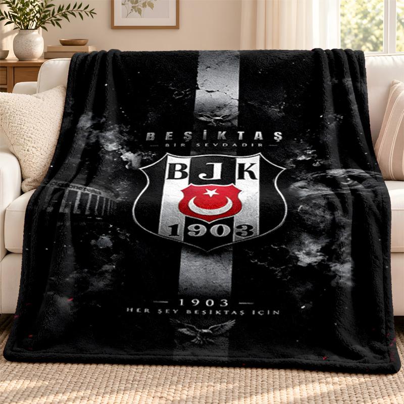 Besiktas JK blanket Flannel Blanket Soft Cozy Plush Throw for Sofa Bed Lightweight Home Decoration Outdoor camping