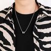 Roman Numerals Small Waist Transfer Necklace Men's Trend Brand Versatile Titanium Steel Pendant Sweater Chain High-end Chain Light Luxury