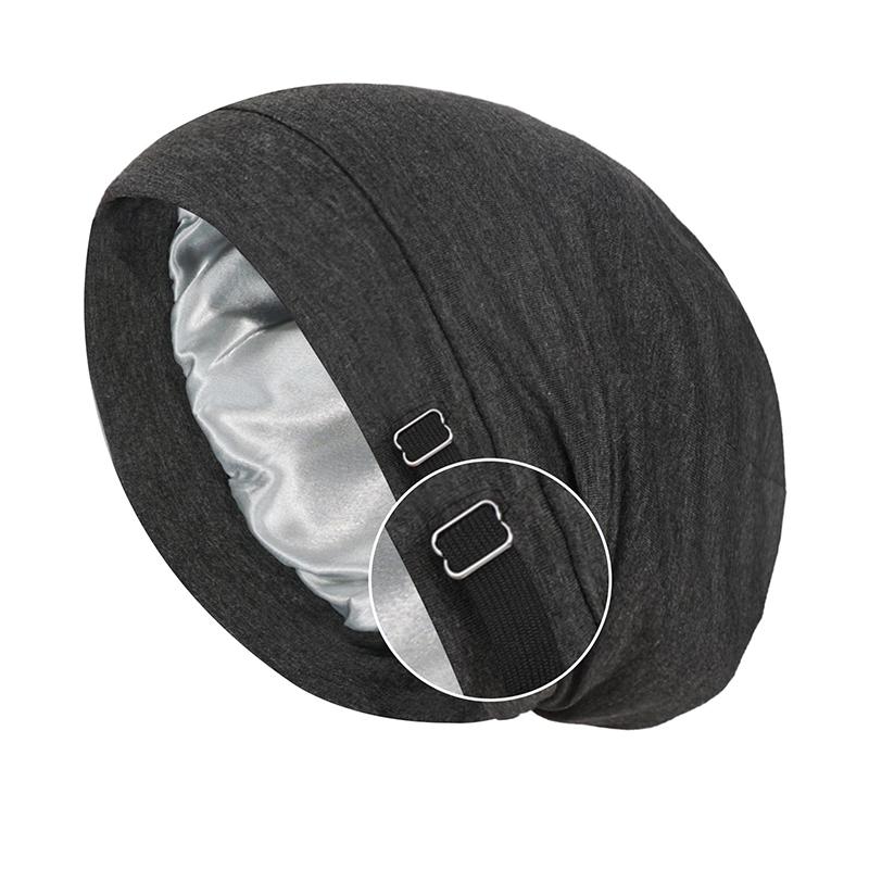 

Satin Lined Bonnet Hat For Women Men Soft Adjustable Sleeping Hat Curly Hair Care Unisex Silk Night Hair Cap Muslim Turban Hat A3