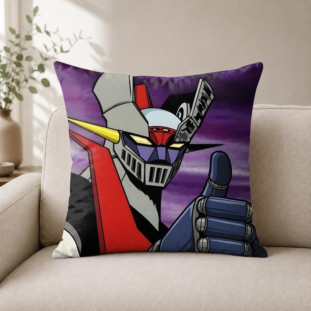 Cushion Cover Wrinkleresistant Short Plush Pillow Case Breathable Machinewashable Japanese Anime Mmazinger Z