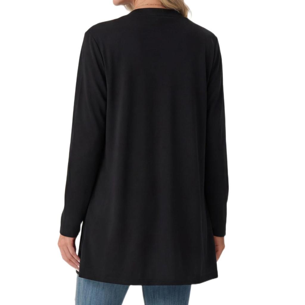 Cardigan da Donna a Maniche Lunghe Aperto Davanti Maglione Leggero a Maglia Tasche Capospalla Casual Top da Sovrapporre