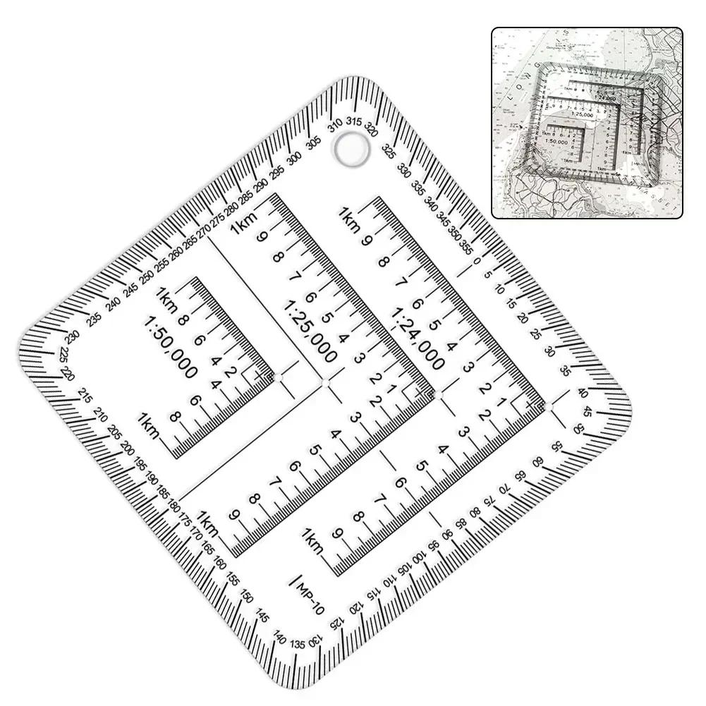 1-pack Geographic Coordinate Ruler Flexible Map Scale And Protractor Map Scale Protractor Measurement Tool Map Scale Tools