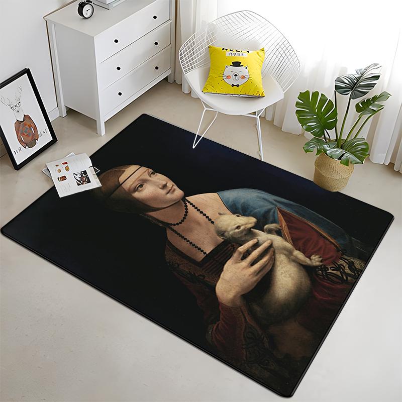 Famous Paintings Art Printed Carpet for Living Room Large Area Rug Soft Carpet Home Decoration Mats Boho Rugs Dropshipping
