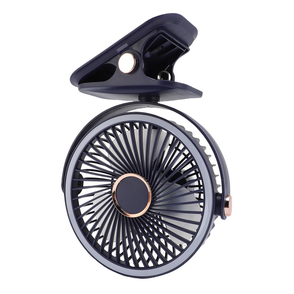 Desk Fan with Clamp and Light Quiet Battery Operated Portable Small USB Desk Fan for Bedroom Office