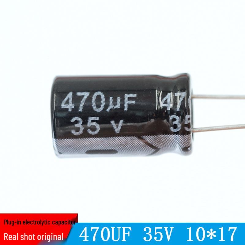 High-Quality 470UF 35V 10x17mm Plug-in Electrolytic Capacitor In Stock