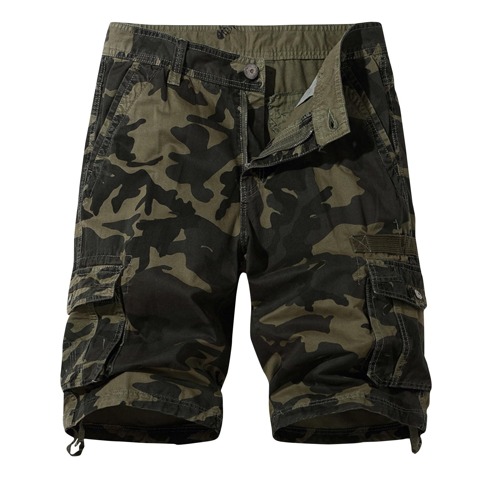 

Чоловічі літні шорти карго з кількома кишенями Чоловічі повсякденні модні шорти карго з камуфляжем 40 армія зелений колір