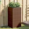 Vidaxl Planter, Brown, 40X40X80 Cm, Rattan Pe